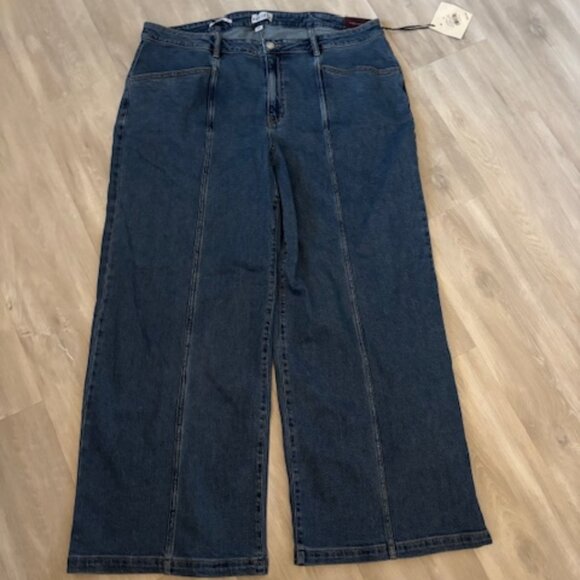 NWT Women's High-Rise Wide Leg Jeans - Ava & Viv Medium Wash size 20 - Picture 4 of 6